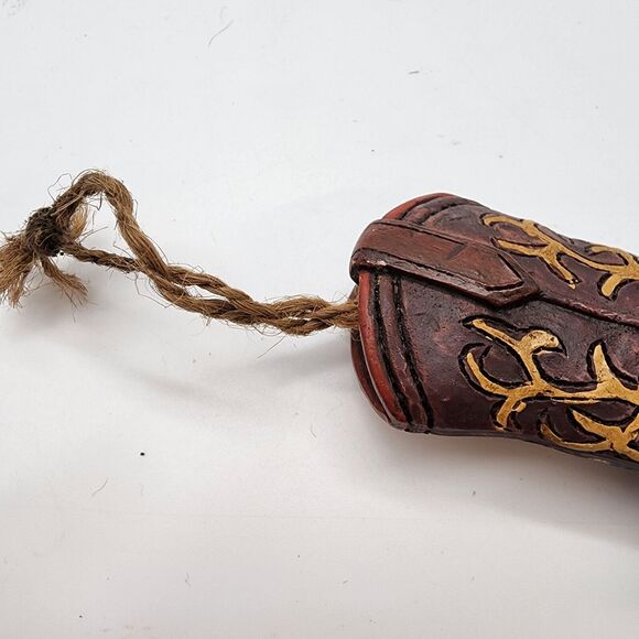 Cowboy Boot Christmas Ornament Brown Spur 3.5" Resin Western Cowgirl Rustic - Picture 8 of 10